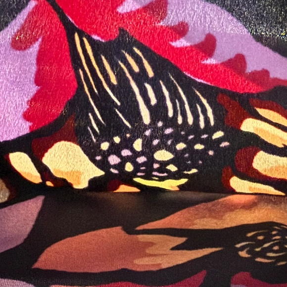 J. Crew Navy Blue Floral V Neck Pull Over Blouse - Picture 2 of 9